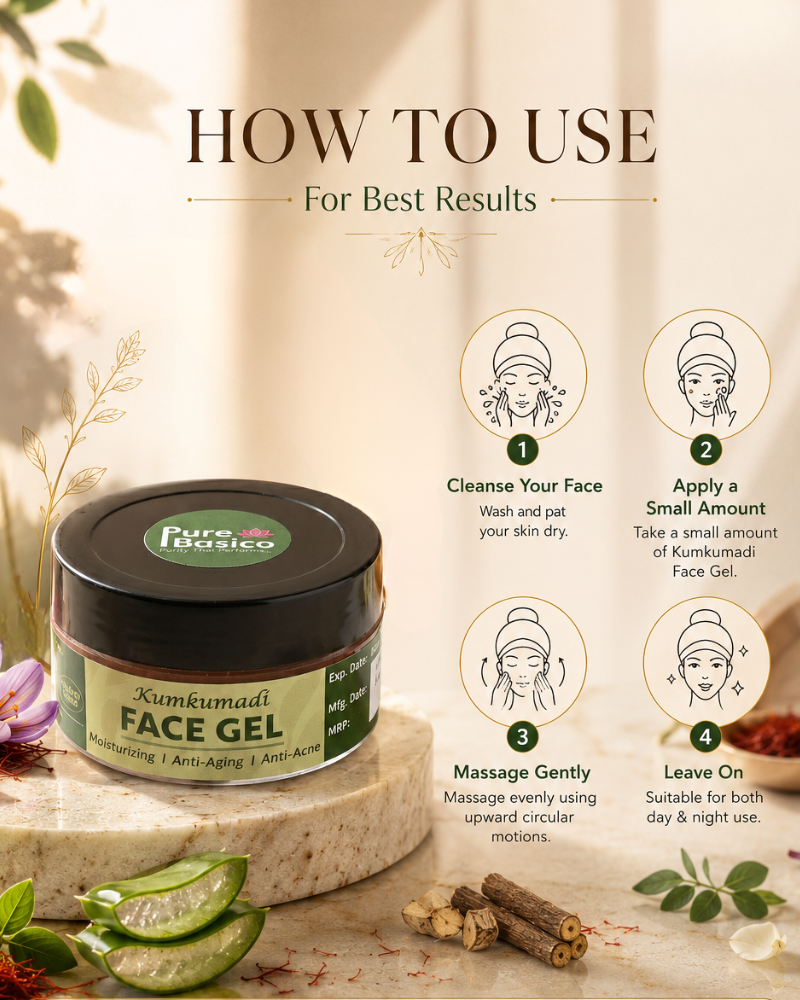 Pure Basico Kumkumadi Face Gel - Image 5