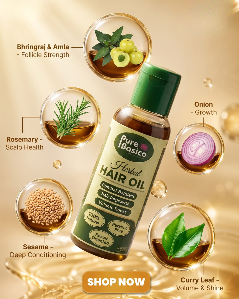 Pure Basico Herbal Hair Oil - Image 6