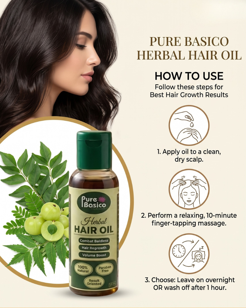 Pure Basico Herbal Hair Oil - Image 7