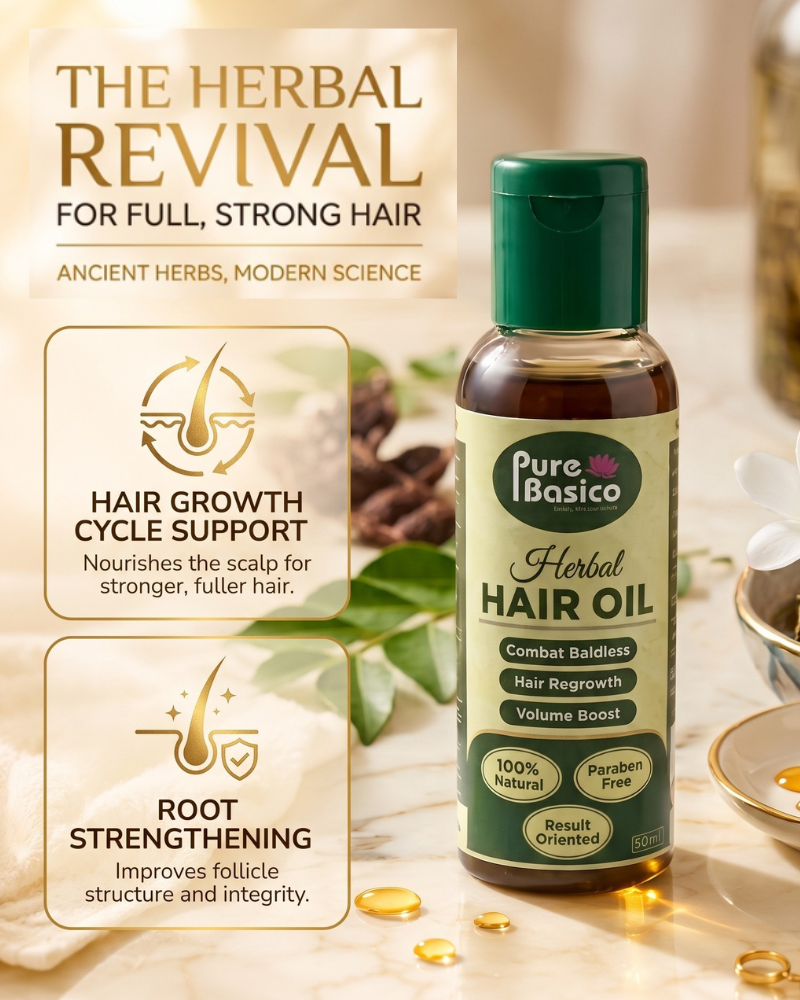 Pure Basico Herbal Hair Oil - Image 2