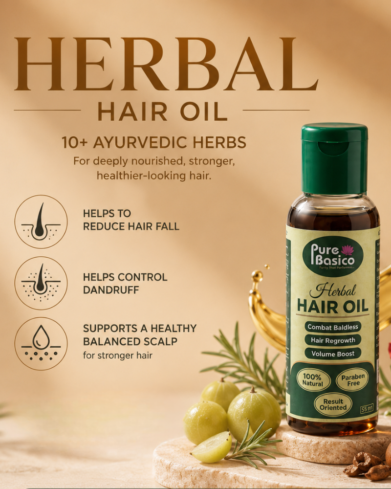 Pure Basico Herbal Hair Oil - Image 3