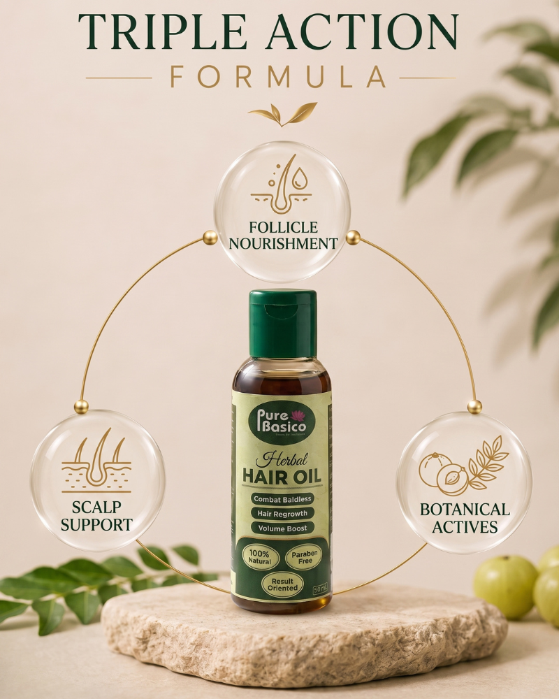 Pure Basico Herbal Hair Oil - Image 4